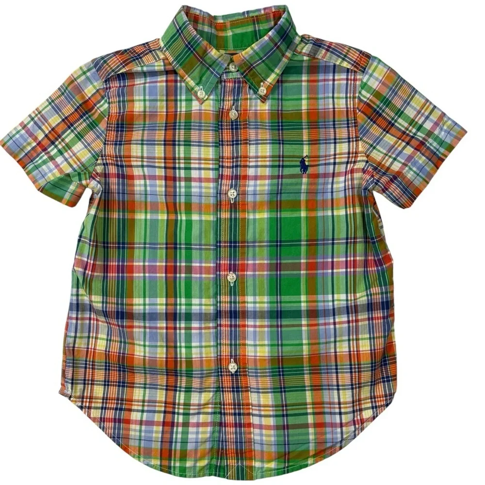 Ralph Lauren Kids Multicolor Plaid Button-Down Oxford Shirt